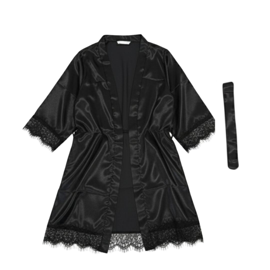 LENCERIA SET 3 PIEZAS NEGRA