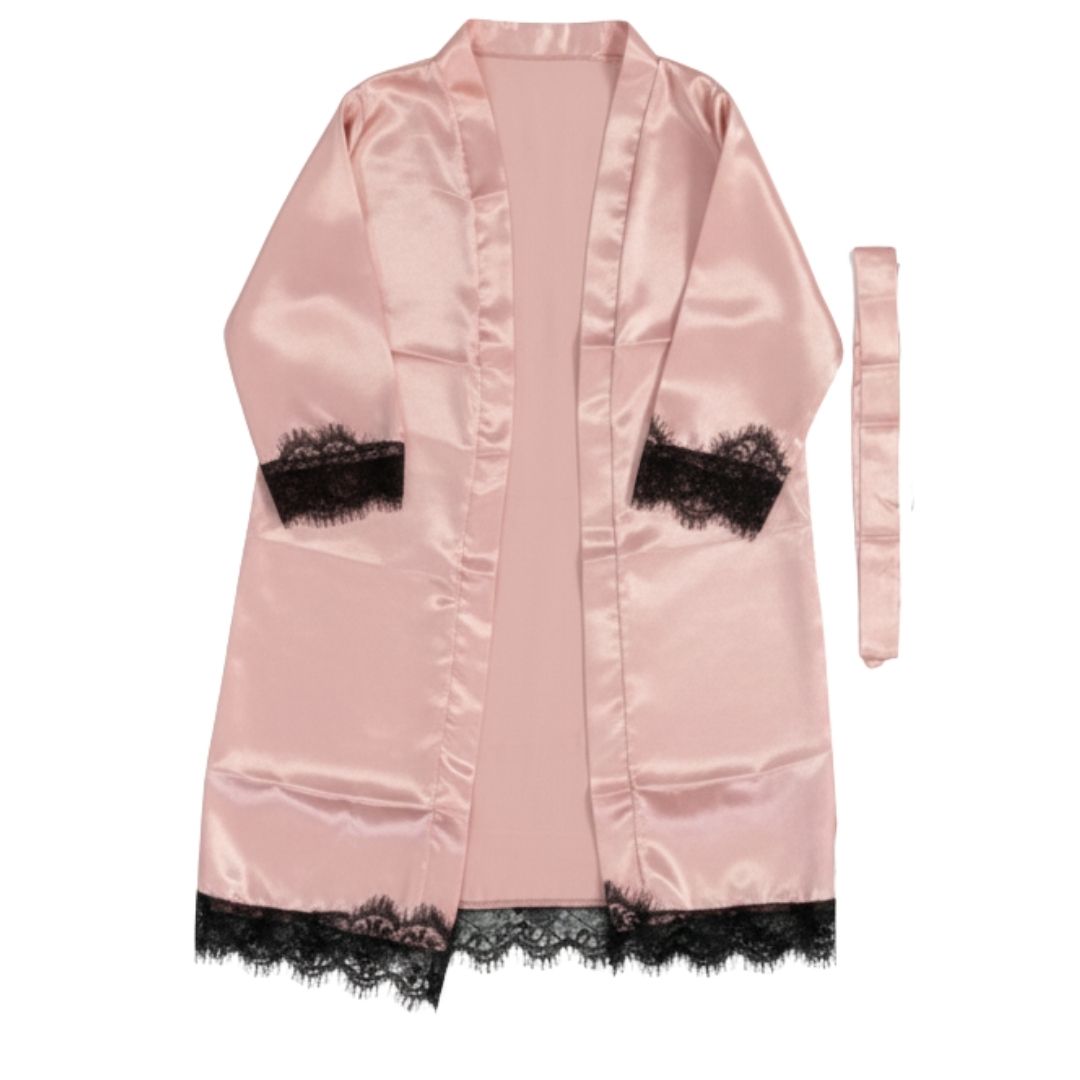 LENCERIA SET 3 PIEZAS ROSADA