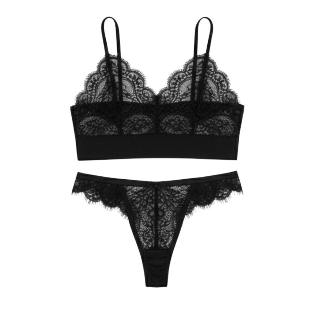 LENCERIA SET 3 PIEZAS ROSADA