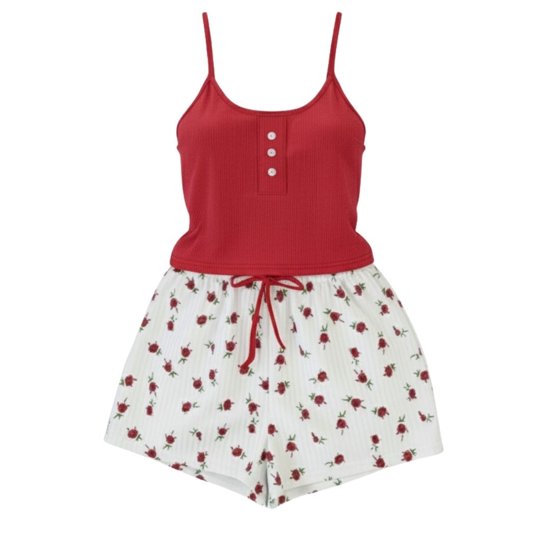 PIJAMA SET 2 PIEZAS ROJA