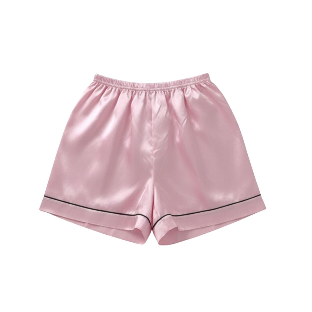 PIJAMA SATIN SET 2 PIEZAS ROSADA