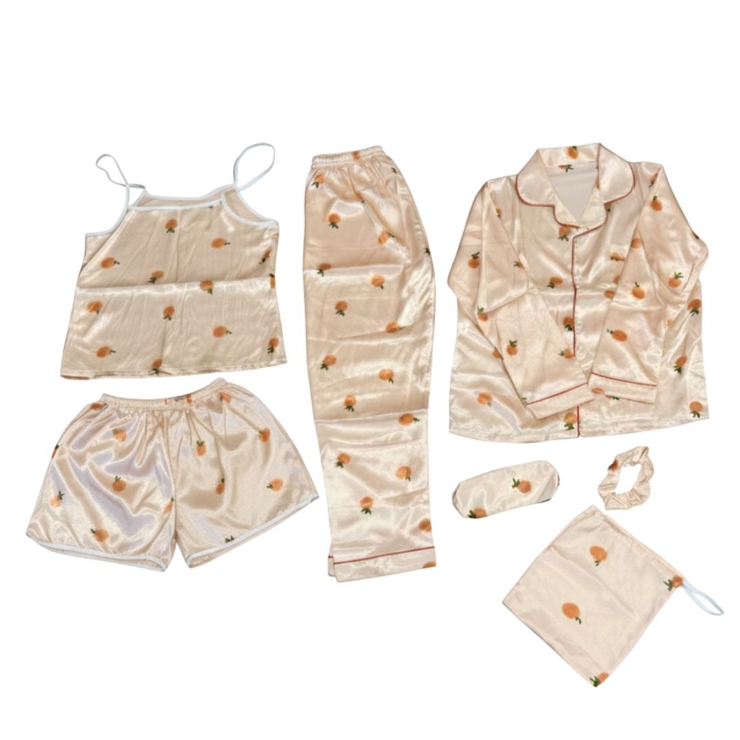 PIJAMA SET 7 PIEZAS “NARANJA”